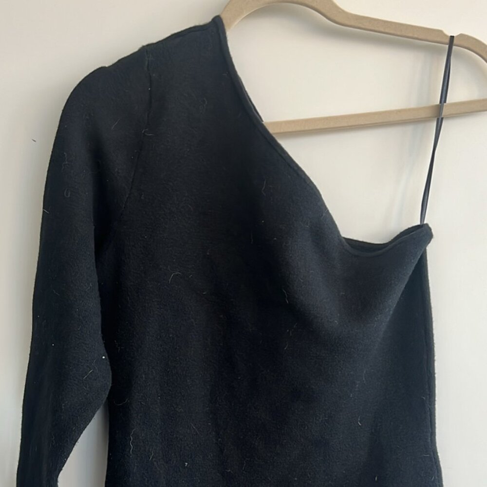 Abercrombie & Fitch One Shoulder Dress Black, Size L